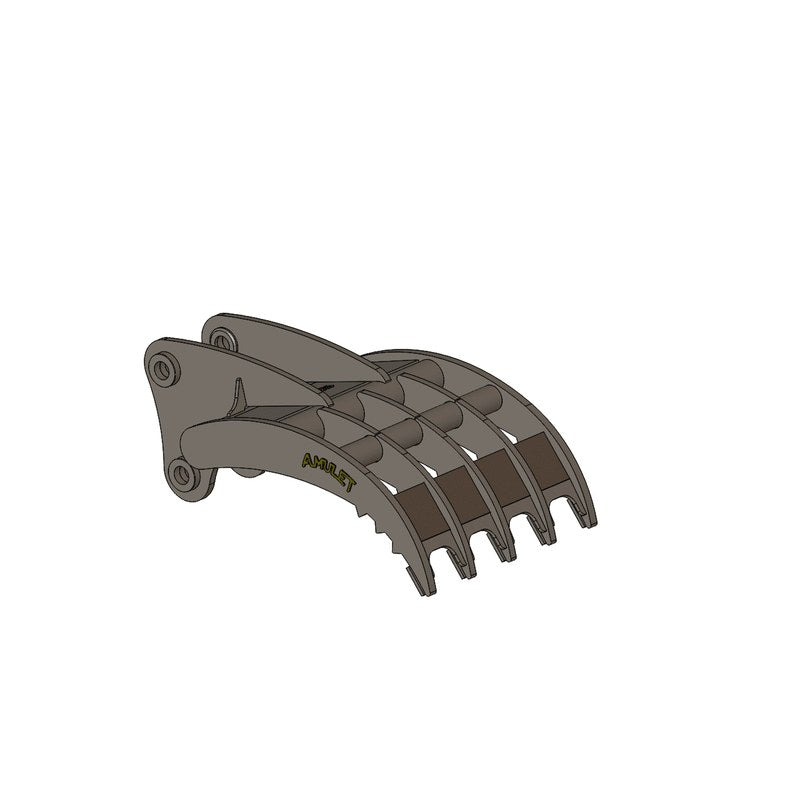 Amulet Manufacturing HoeMate R4 and R5 Excavator Rake, 15-20 Ton