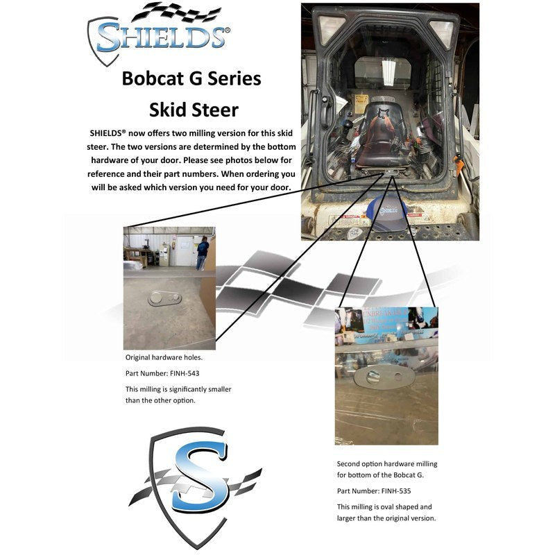 SHIELDS 1/2 Inch Front Door Window for Bobcat G-Series Skid Steers