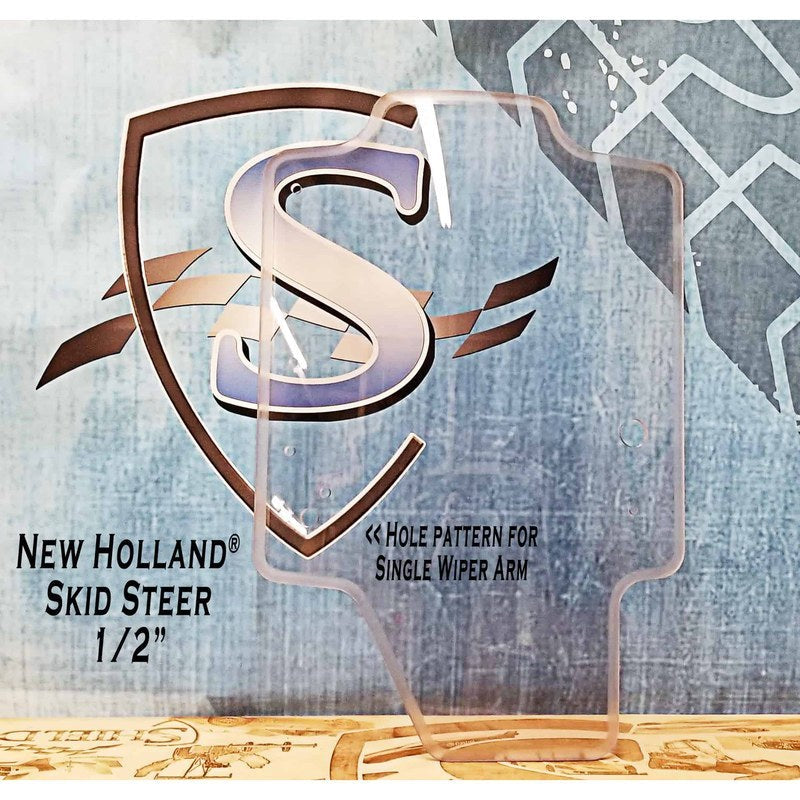 SHIELDS 1/2 Inch Door Window for Case and New Holland Skid Steers