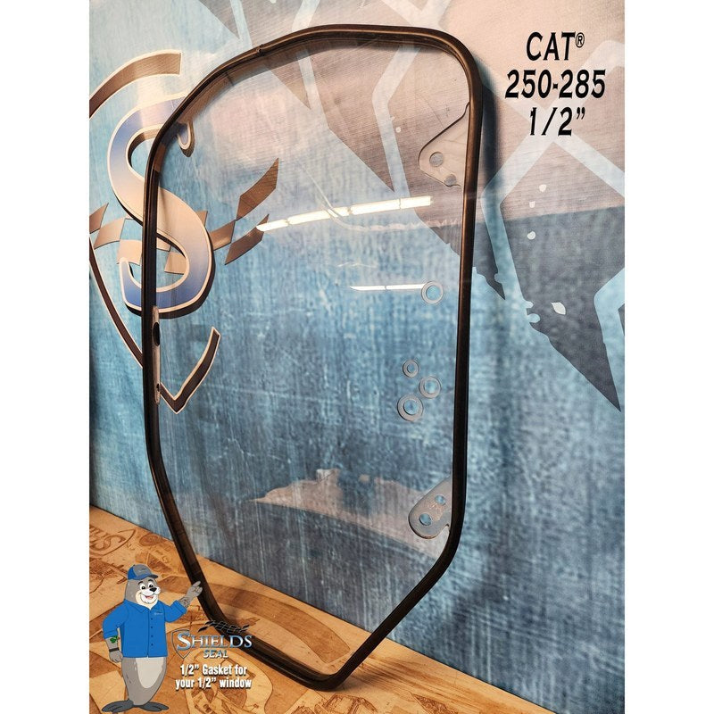 SHIELDS 1/2 Inch Door Window for CAT 250 to 285 Series Skid Steers