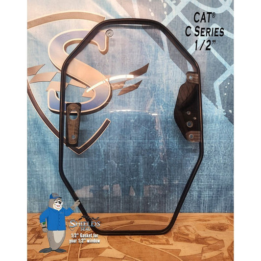SHIELDS 1/2 Inch Front Door Window for CAT C-Series Skid Steers