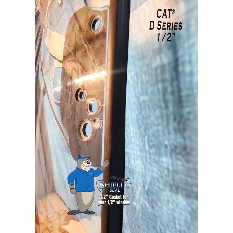 SHIELDS 1/2 Inch Front Door Window for CAT D-Series Skid Steers
