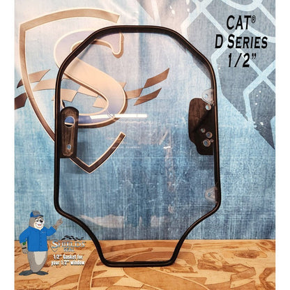 SHIELDS 1/2 Inch Front Door Window for CAT D-Series Skid Steers