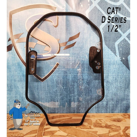 SHIELDS 1/2 Inch Front Door Window for CAT D-Series Skid Steers