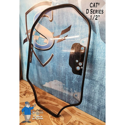 SHIELDS 1/2 Inch Front Door Window for CAT D-Series Skid Steers