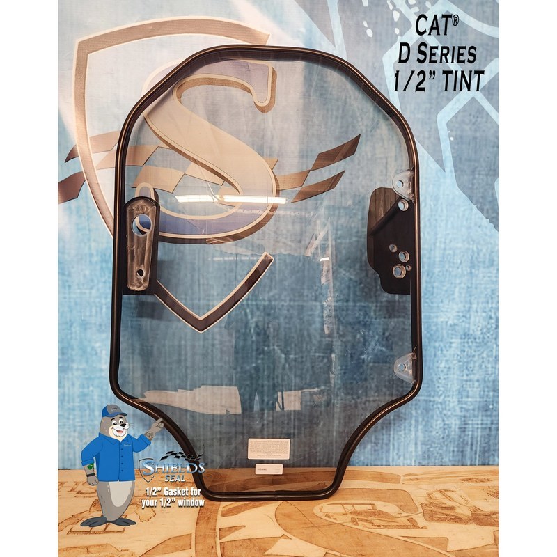 SHIELDS 1/2 Inch Front Door Window for CAT D-Series Skid Steers