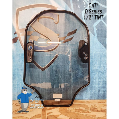 SHIELDS 1/2 Inch Front Door Window for CAT D-Series Skid Steers