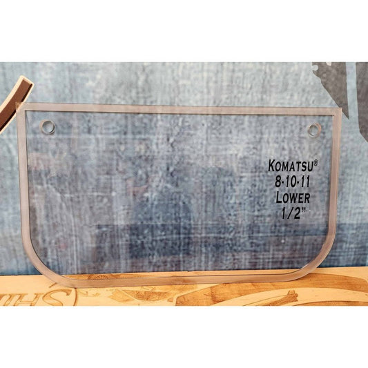 SHIELDS 1/2 Inch Front Windshield for Komatsu 8, 10 and 11 Series