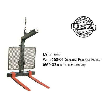 Star Industries 660 Crane Forks for Pallet Handling