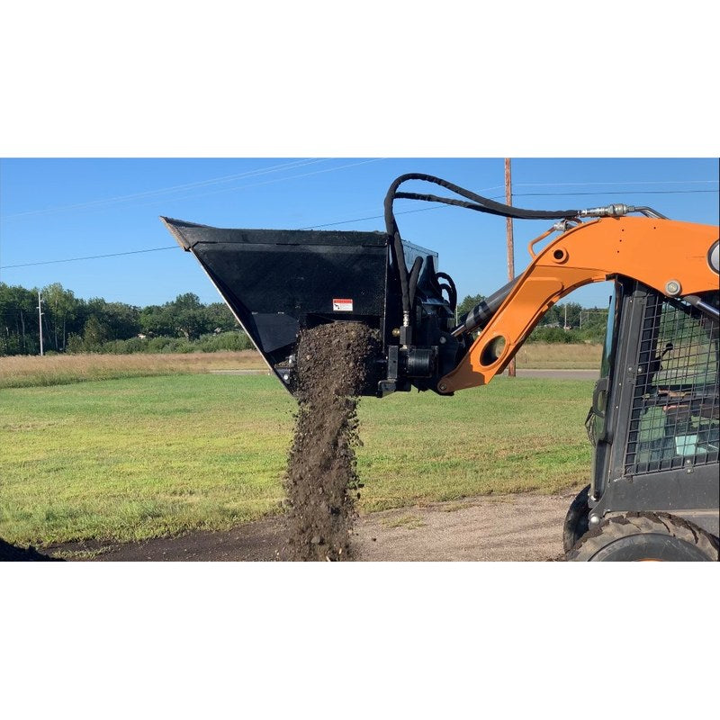 Top Dog Attachments Dual Side Flow Bucket for Skid Steers