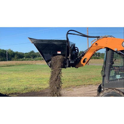 Top Dog Attachments Dual Side Flow Bucket for Skid Steers