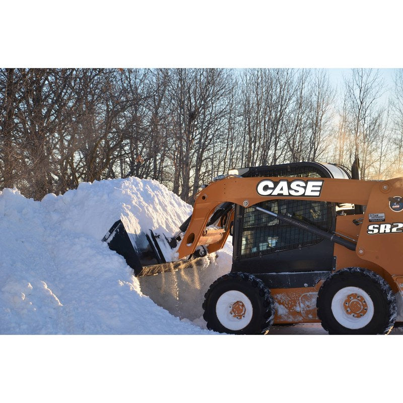 Top Dog Attachments Screened Skid Steer Snow Bucket