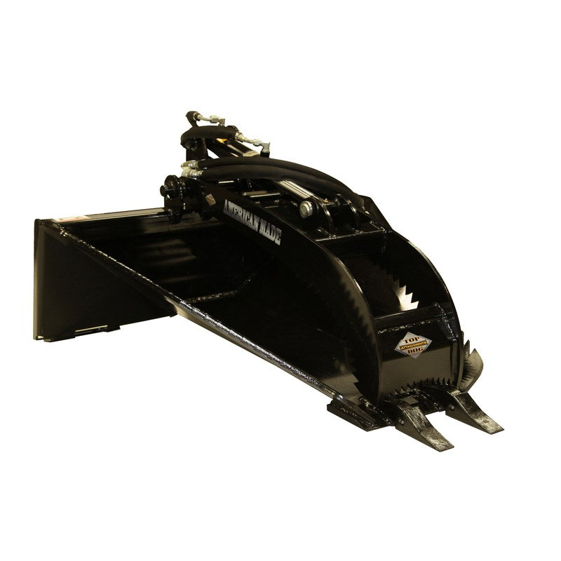 Top Dog Attachments Skid Steer Stump Bucket and Grapple